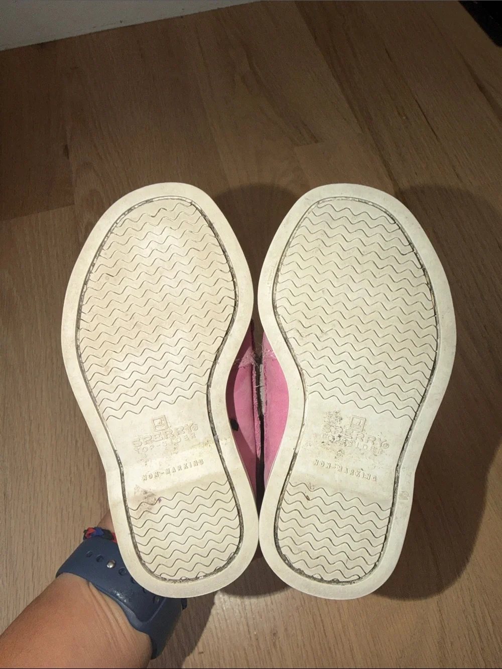 Sperry Pink Kids Moccasin Boat Shoes with White Laces